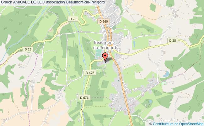 plan association Amicale De LÉo Beaumont-du-Périgord