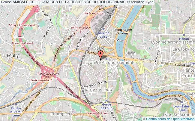 plan association Amicale De Locataires De La RÉsidence Du Bourbonnais Lyon 9
