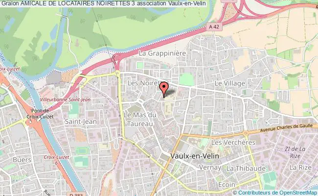 plan association Amicale De Locataires Noirettes 3 Vaulx-en-Velin