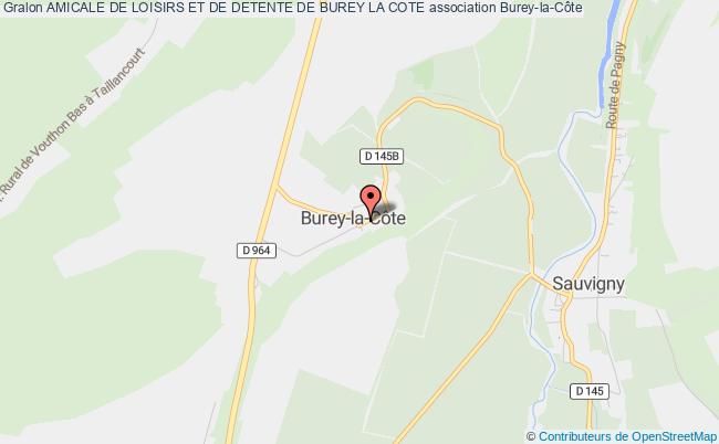 plan association Amicale De Loisirs Et De Detente De Burey La Cote Burey-la-Côte