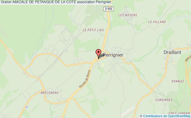 plan association Amicale De Petanque De La Cote Perrignier