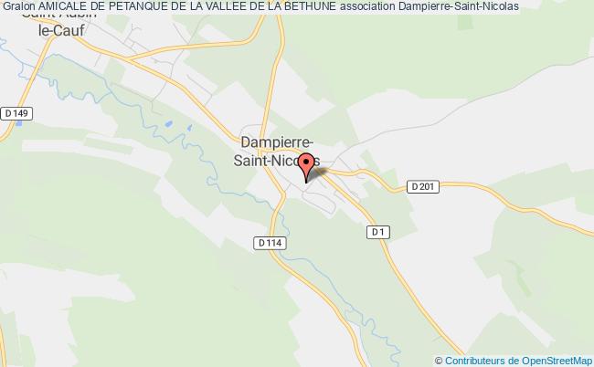 plan association Amicale De Petanque De La Vallee De La Bethune Dampierre-Saint-Nicolas