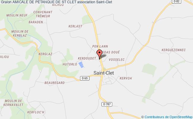 plan association Amicale De PÉtanque De St Clet Saint-Clet