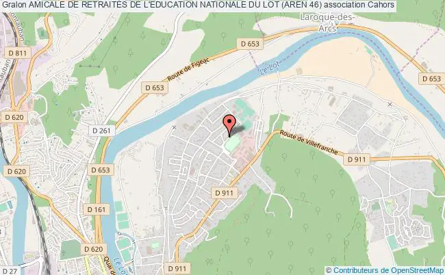 plan association Amicale De RetraitÉs De L'education Nationale Du Lot (aren 46) Cahors