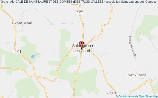 plan association Amicale De Saint Laurent Des Combes (des Trois Vallees) Saint-Laurent-des-Combes