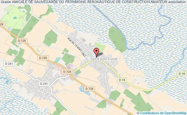plan association Amicale De Sauvegarde Du Patrimoine Aeronautique De Construction Amateur Saint-Just-Luzac