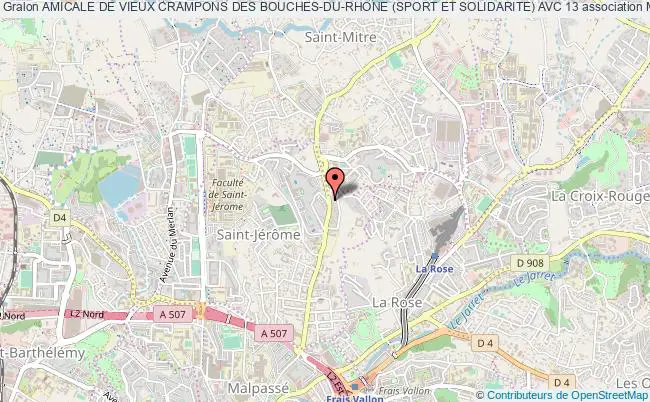 plan association Amicale De Vieux Crampons Des Bouches-du-rhone (sport Et Solidarite) Avc 13 Marseille