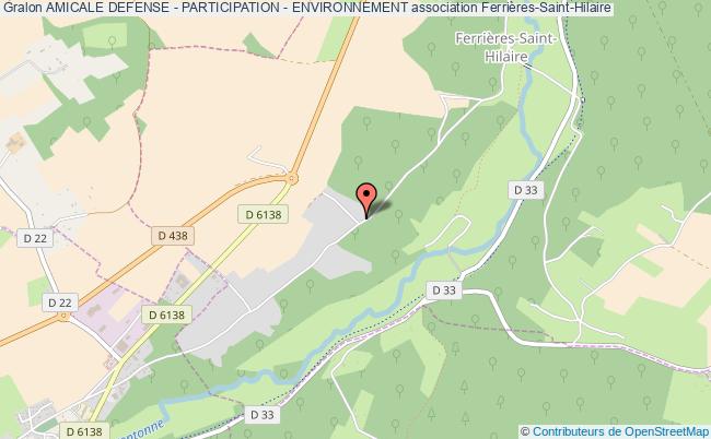 plan association Amicale Defense - Participation - Environnement Ferrières-Saint-Hilaire