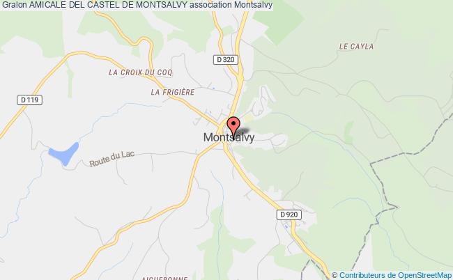 plan association Amicale Del Castel De Montsalvy Montsalvy