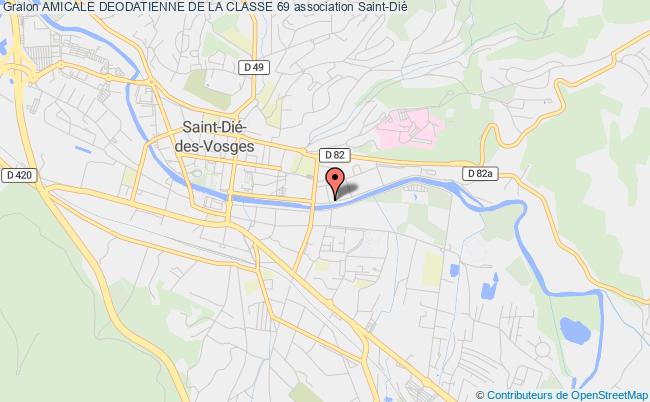 plan association Amicale Deodatienne De La Classe 69 Saint-Dié-des-Vosges