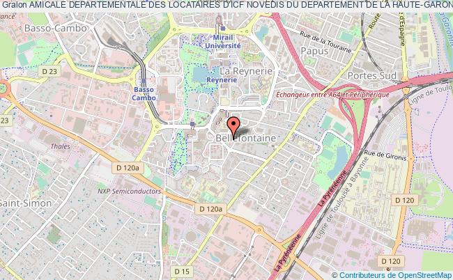 plan association Amicale Departementale Des Locataires D'icf Novedis Du Departement De La Haute-garonne (amideloc-31) Toulouse