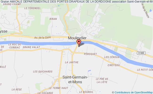 plan association Amicale DÉpartementale Des Portes Drapeaux De La Dordogne Saint-Germain-et-Mons
