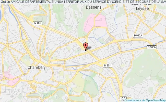 plan association Amicale DÉpartementale Unsa Territoriaux Du Service D'incendie Et De Secours De La Savoie Chambéry