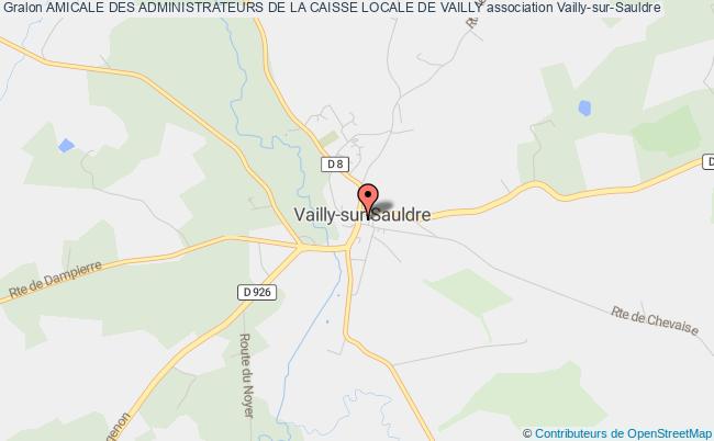 plan association Amicale Des Administrateurs De La Caisse Locale De Vailly Vailly-sur-Sauldre