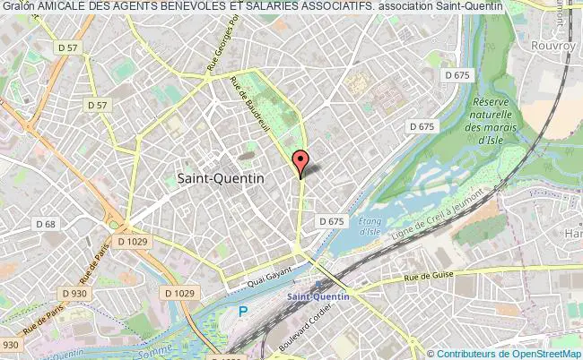 plan association Amicale Des Agents Benevoles Et Salaries Associatifs. Saint-Quentin