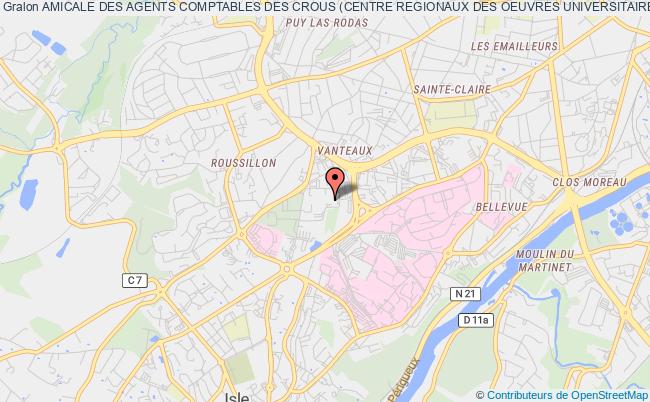 plan association Amicale Des Agents Comptables Des Crous (centre Regionaux Des Oeuvres Universitaires Et Scolaires) Limoges