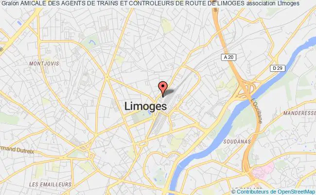 plan association Amicale Des Agents De Trains Et Controleurs De Route De Limoges Limoges