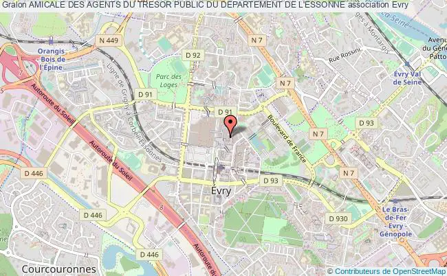 plan association Amicale Des Agents Du Tresor Public Du Departement De L'essonne Évry