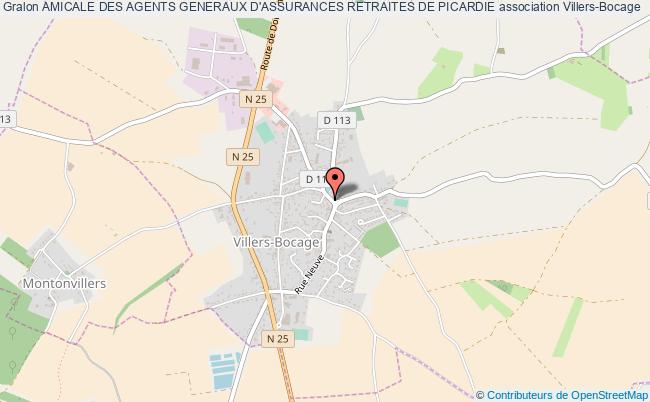 plan association Amicale Des Agents Generaux D'assurances Retraites De Picardie Villers-Bocage