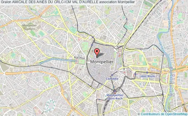 plan association Amicale Des AinÉs Du Crlc-icm Val D'aurelle Montpellier