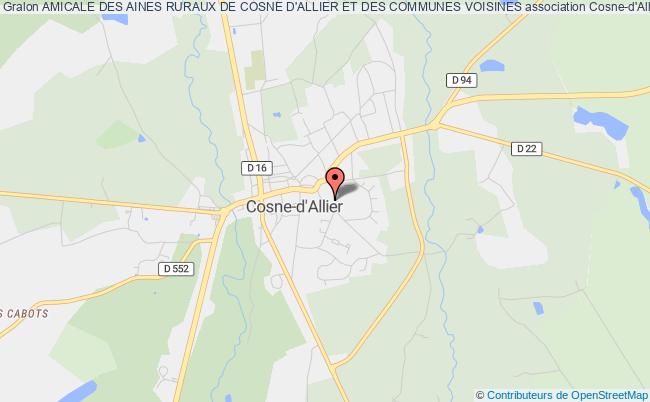 plan association Amicale Des Aines Ruraux De Cosne D'allier Et Des Communes Voisines Cosne-d'Allier