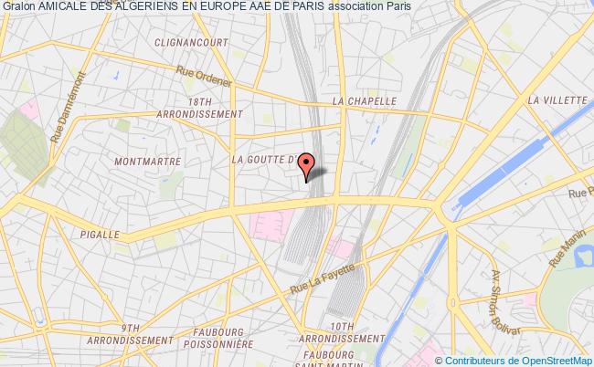 plan association Amicale Des Algeriens En Europe Aae De Paris Paris