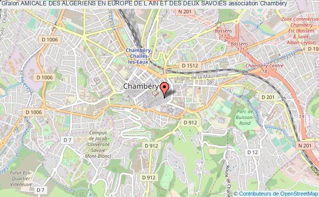 plan association Amicale Des Algeriens En Europe De L Ain Et Des Deux Savoies Chambéry