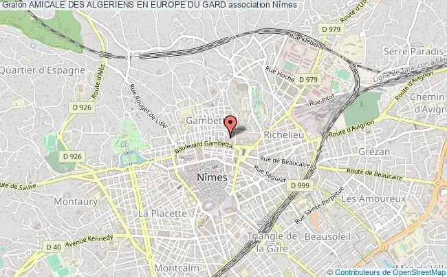 plan association Amicale Des Algeriens En Europe Du Gard Nîmes