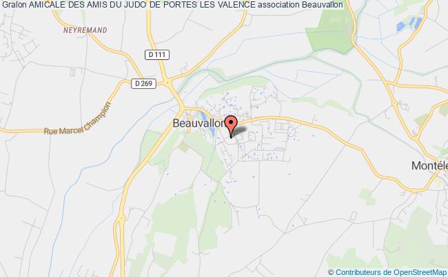 plan association Amicale Des Amis Du Judo De Portes Les Valence Beauvallon