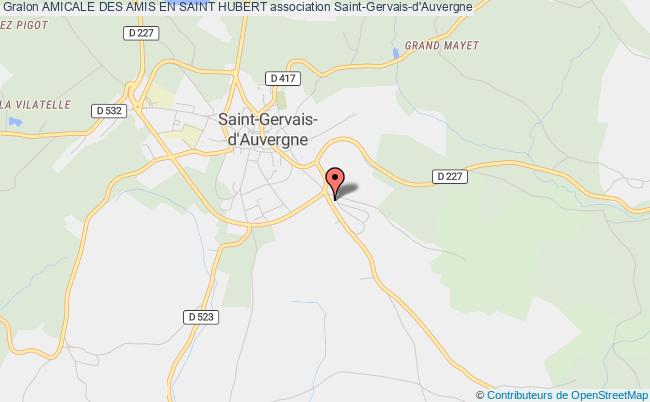 plan association Amicale Des Amis En Saint Hubert Saint-Gervais-d'Auvergne