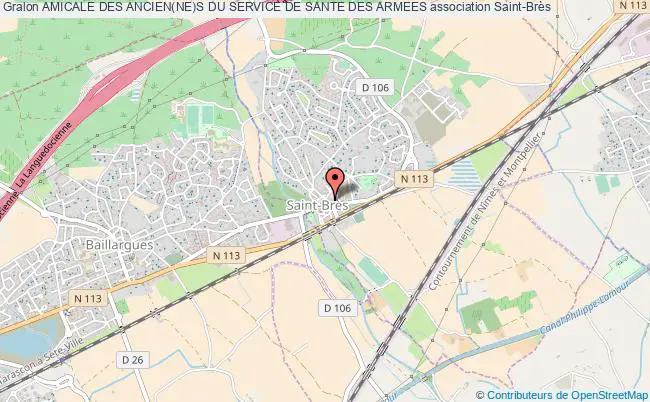 plan association Amicale Des Ancien(ne)s Du Service De Sante Des Armees Saint-Brès