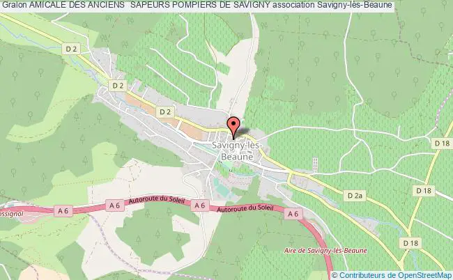 plan association Amicale Des Anciens  Sapeurs Pompiers De Savigny Savigny-lès-Beaune
