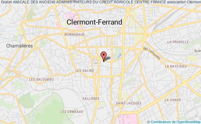 plan association Amicale Des Anciens Administrateurs Du Credit Agricole Centre France Clermont-Ferrand