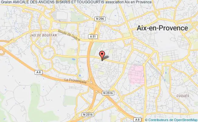 plan association Amicale Des Anciens Biskris Et Touggourtis Aix-en-Provence