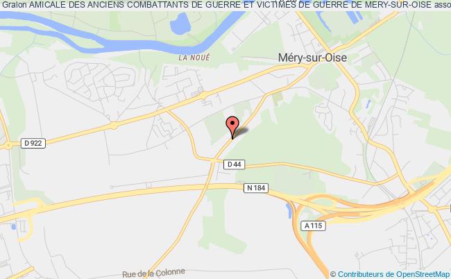 plan association Amicale Des Anciens Combattants De Guerre Et Victimes De Guerre De Mery-sur-oise Méry-sur-Oise