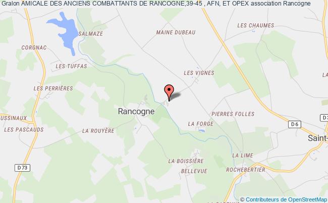 plan association Amicale Des Anciens Combattants De Rancogne,39-45 , Afn, Et Opex Rancogne