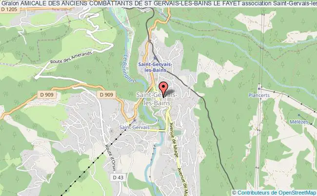 plan association Amicale Des Anciens Combattants De St Gervais-les-bains Le Fayet Saint-Gervais-les-Bains