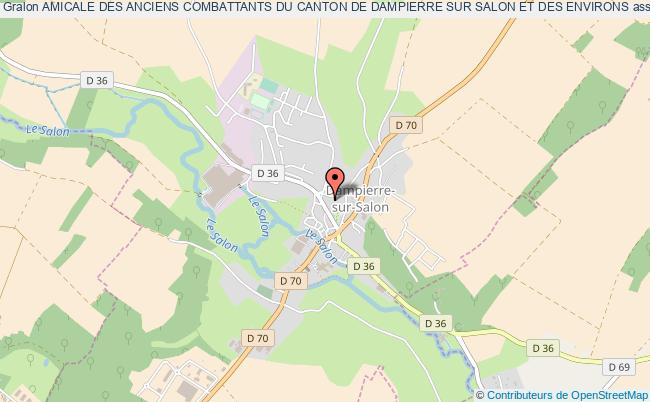 plan association Amicale Des Anciens Combattants Du Canton De Dampierre Sur Salon Et Des Environs Dampierre-sur-Salon