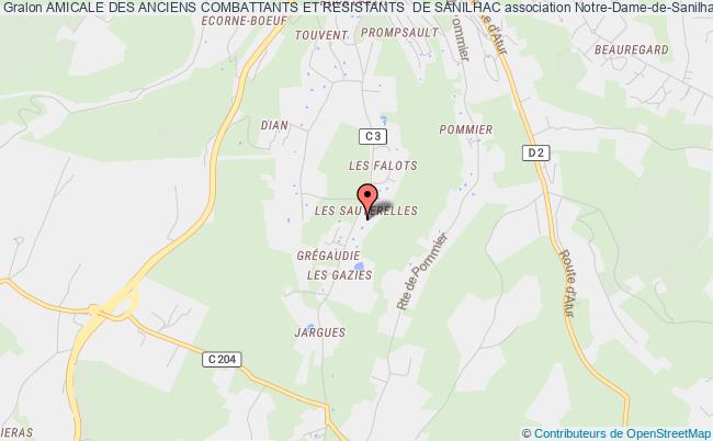 plan association Amicale Des Anciens Combattants Et Resistants  De Sanilhac Notre-Dame-de-Sanilhac