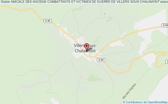 plan association Amicale Des Anciens Combattants Et Victimes De Guerre De Villers Sous Chalamont Villers-sous-Chalamont