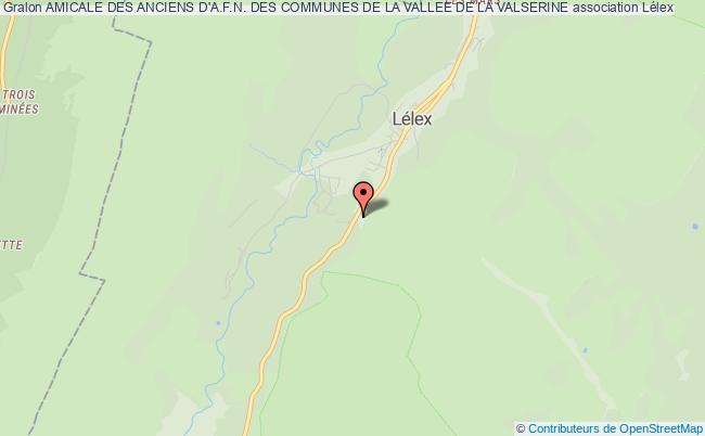plan association Amicale Des Anciens D'a.f.n. Des Communes De La Vallee De La Valserine 