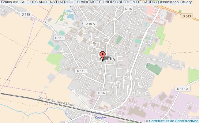 plan association Amicale Des Anciens D'afrique Francaise Du Nord (section De Caudry) Caudry