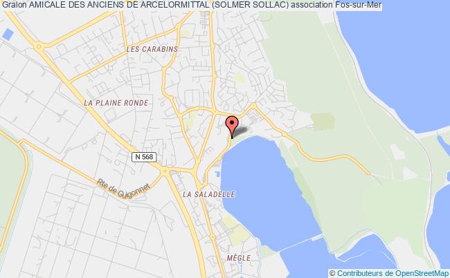 plan association Amicale Des Anciens De Arcelormittal (solmer Sollac) Fos-sur-Mer Cedex