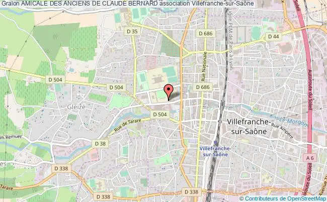 plan association Amicale Des Anciens De Claude Bernard Villefranche-sur-Saône