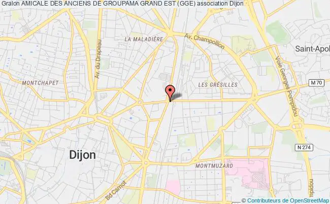 plan association Amicale Des Anciens De Groupama Grand Est (gge) Dijon cedex