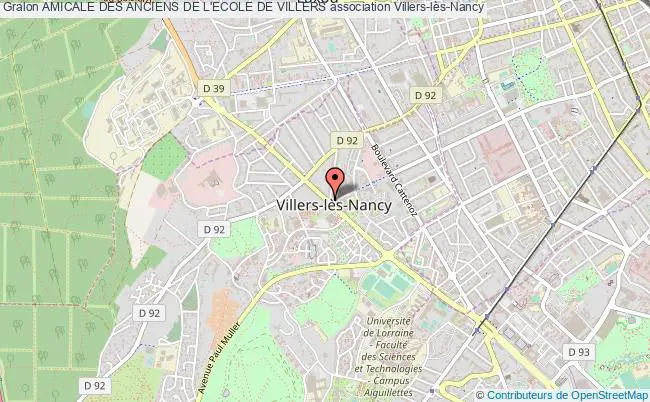 plan association Amicale Des Anciens De L'ecole De Villers Villers-lès-Nancy
