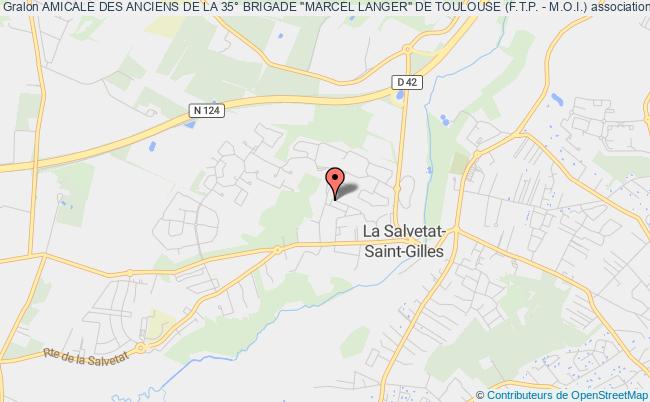 plan association Amicale Des Anciens De La 35° Brigade "marcel Langer" De Toulouse (f.t.p. - M.o.i.) Salvetat-Saint-Gilles