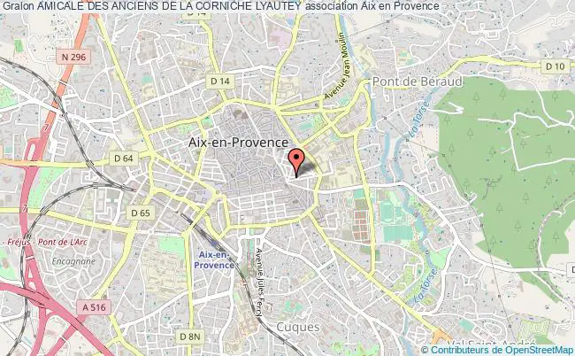 plan association Amicale Des Anciens De La Corniche Lyautey Aix-en-Provence