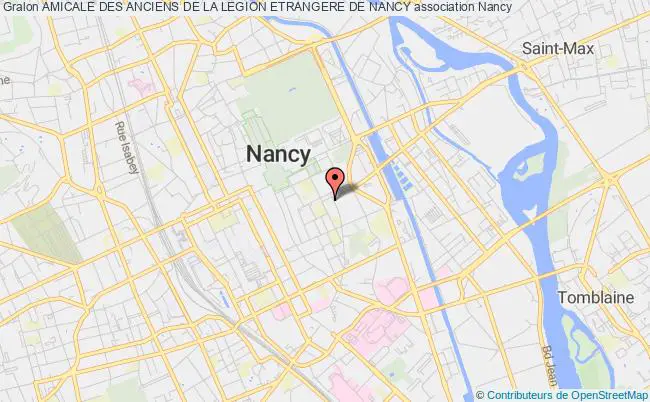 plan association Amicale Des Anciens De La Legion Etrangere De Nancy Nancy