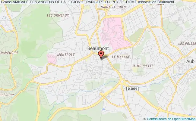 plan association Amicale Des Anciens De La Legion Etrangere Du Puy-de-dome Beaumont